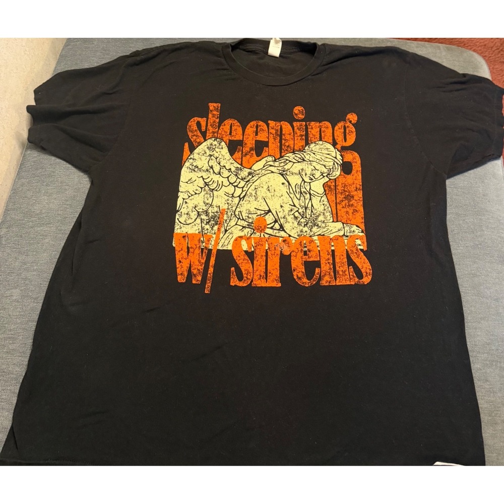 Sleeping With Sirens Band T-Shirt Black XL Tultex Weeping Angel Graphic Tee